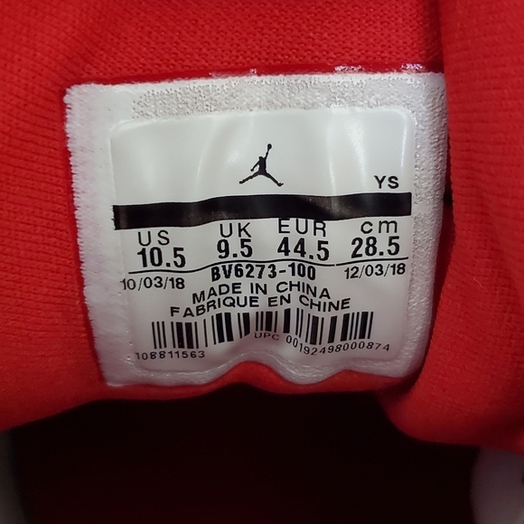 Nike Mens Air Jordan 3 Retro BIG FUND Silver Gire Red Cement Sz 10.5, BV6273-100 - Picture 11 of 11